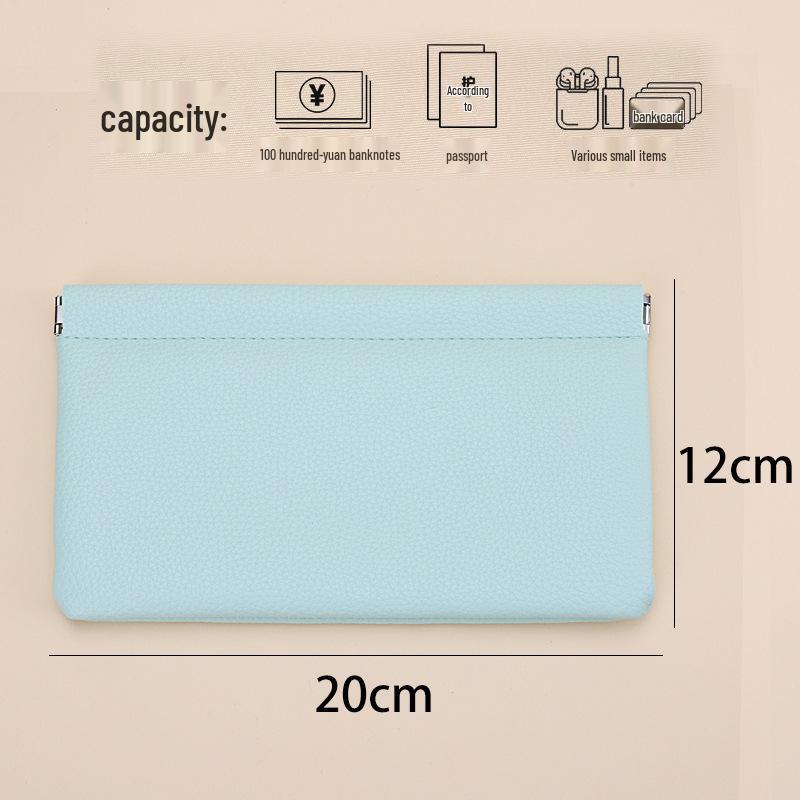 2025 Lychee Grain PU Coin Purse with Automatic Closure - Multipurpose Pouch for Cosmetics, Jewelry, Lipstick, and Accessories