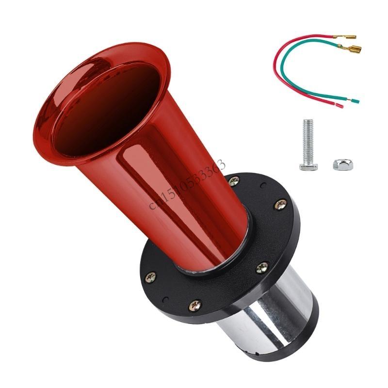 090E 12V 110db Trumpet Super Loud Electric Air Horn for Motorcycle Car Truck Boats красный