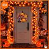 2/3/6M Halloween LED Lights String,Artificial Maple Leaf Lantern Garland,Halloween Christmas Thanksgiving Day Home Decorations