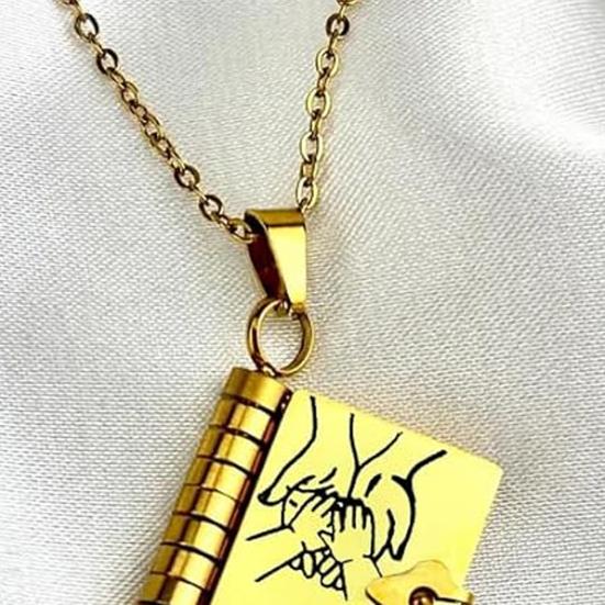 Daughter Book Necklace My Incredible Girl Pendant Stainless Steel Engraved Mini Book Necklace Jewelry Gift