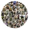 10 30 50Pcs Anime Camouflage Female Military Uniform Girls Stickers Laptop Motorcycle Skateboard Phone Wall Sticker Kids Toys
