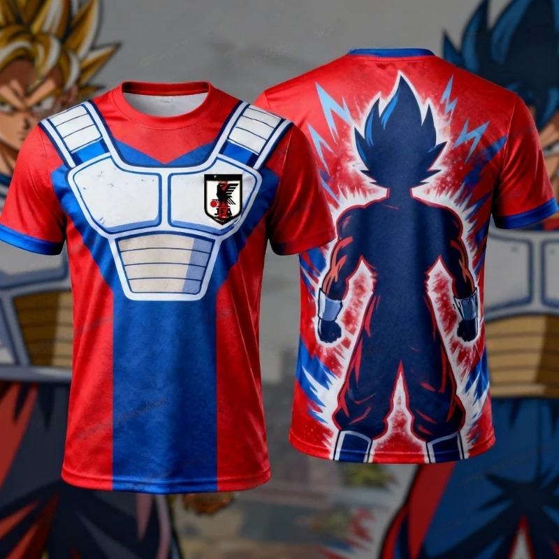 

FamilyMatching Dragon Ball Z Goku/Vegeta Special Edition Football Jersey T-Shirt, Japanese Anime XXS