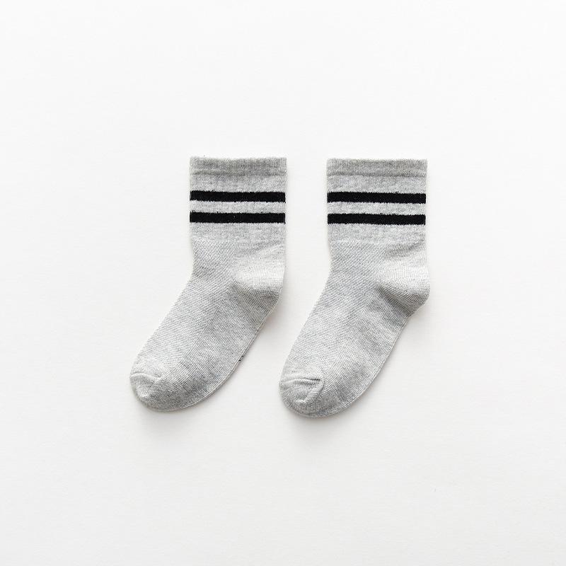 Children's Socks Spring Summer Thin Mesh Socks Solid Colour Boys Short Socks Girls White Student Mid-calf Socks Baby Socks