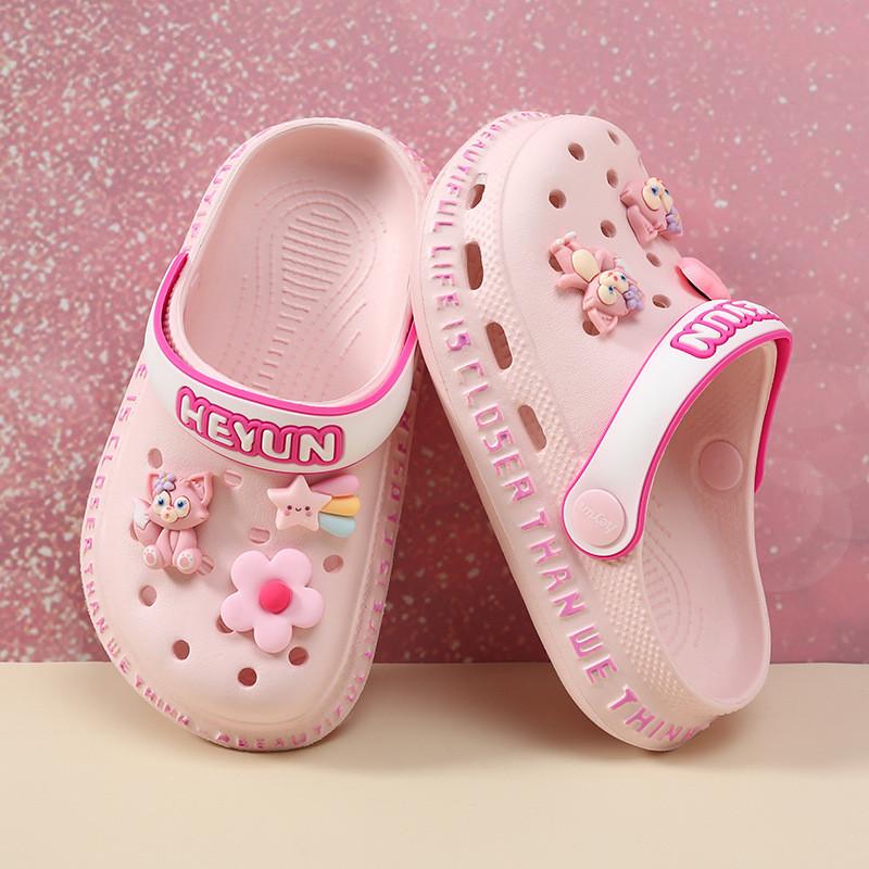 

Lovely Deep Blue Girls Beach Shoes Stylish Eva Sandals Soft Sole For Adventures Summer StyleA,130mm