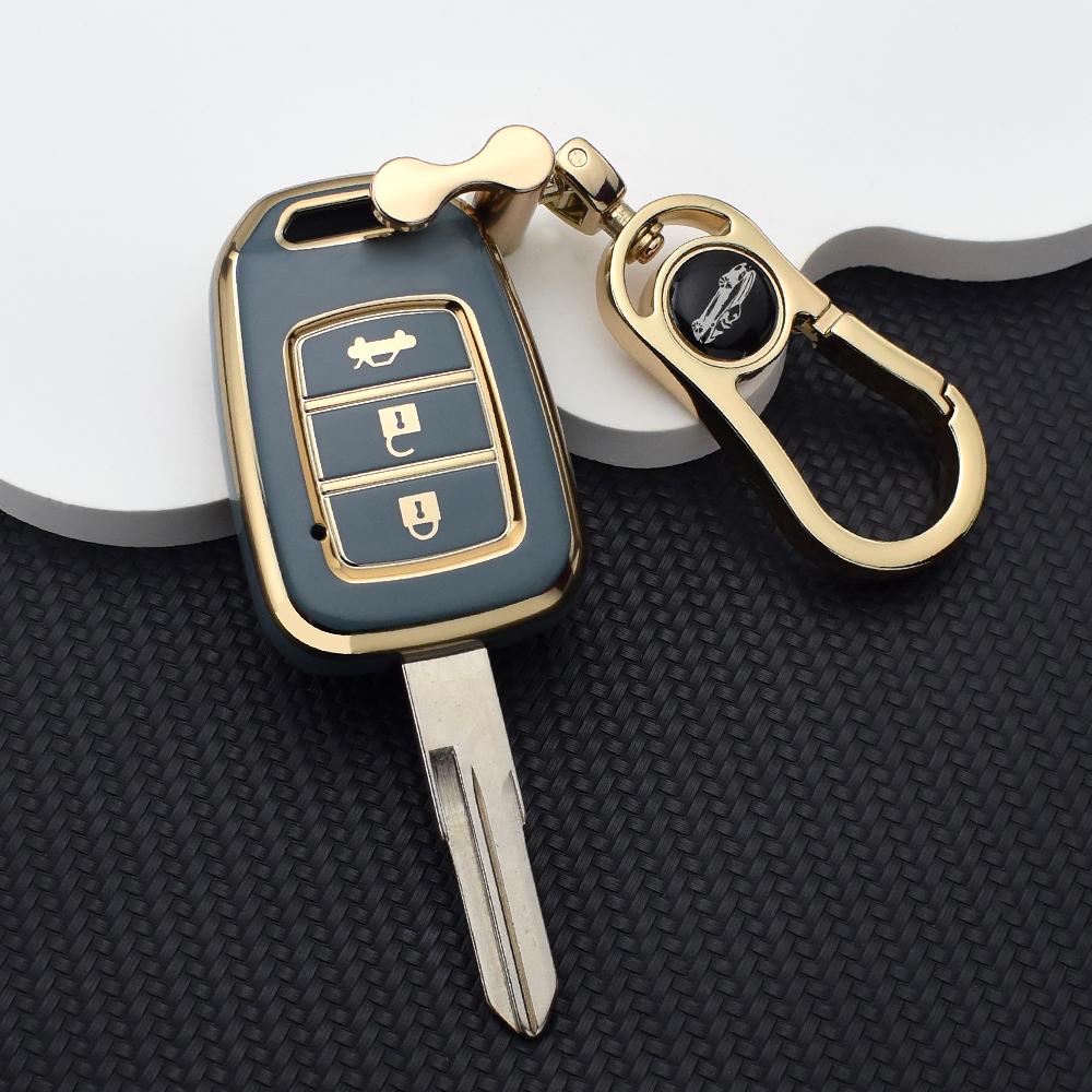 Soft TPU Car Remote Key Case Cover Keychain for Honda Accord Civic CRV HRV HR-V Jazz 2013 2014 2015 2016 Key Fob Shell Protector