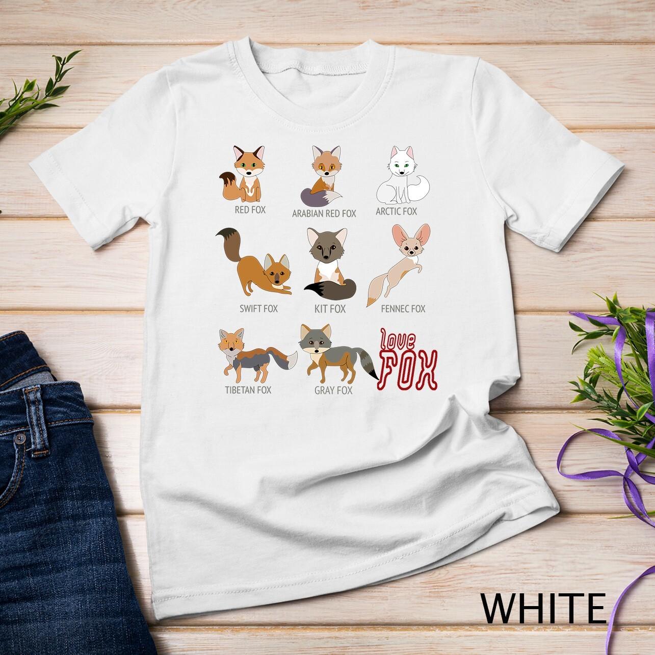 Gray Fox Kit Fox Tibetan Fox Arctic Fox Swift Fox Tee Unisex T-Shirt Mens Womens Tees Top S