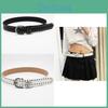 American Style Hip Hop Belt Women's Wide Waist Belt Y2k Belt Punk Wind Rivet Black All-match Ins Casual Pants Belt Now Available