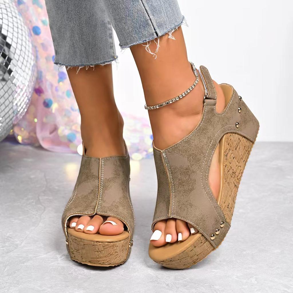 Fashion 2025 New Fashion Summer Shoes Sandals Wedges Sandal for Women Elegant Women Sandals Slide Huaraches Female Women Heels Footwear