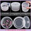 4 Color Disinfection Storage Box Nail Accessories Clean Sterilizer Soak Bowl Container 1Box Round Nail Tool Cleaning Box