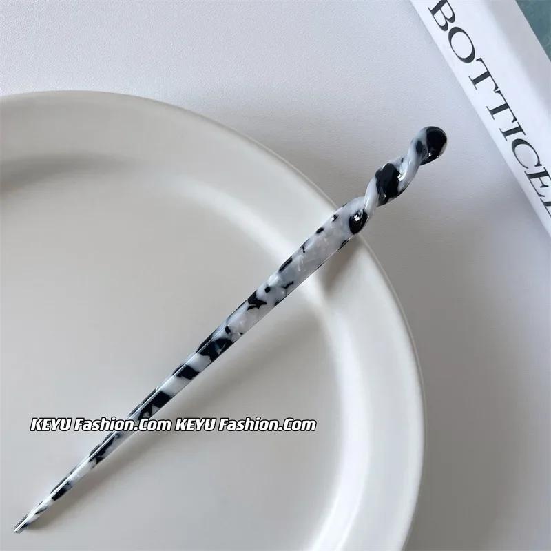 Chinese Style Hair Sticks Vintage Acetate Resin Chopstick Women Hairpins Hair Clip Pin Headwear Wedding Hair Jewelry Accessories