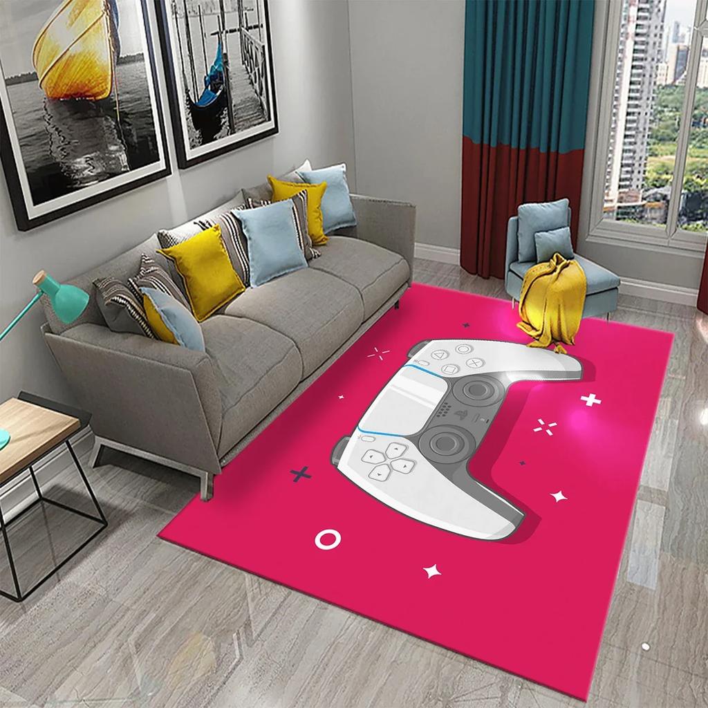 Anime Game Controller Children's Play Area Carpet Children's Game Floor Mat Cartoon 3D Pattern Living Room Decorative Carpet
