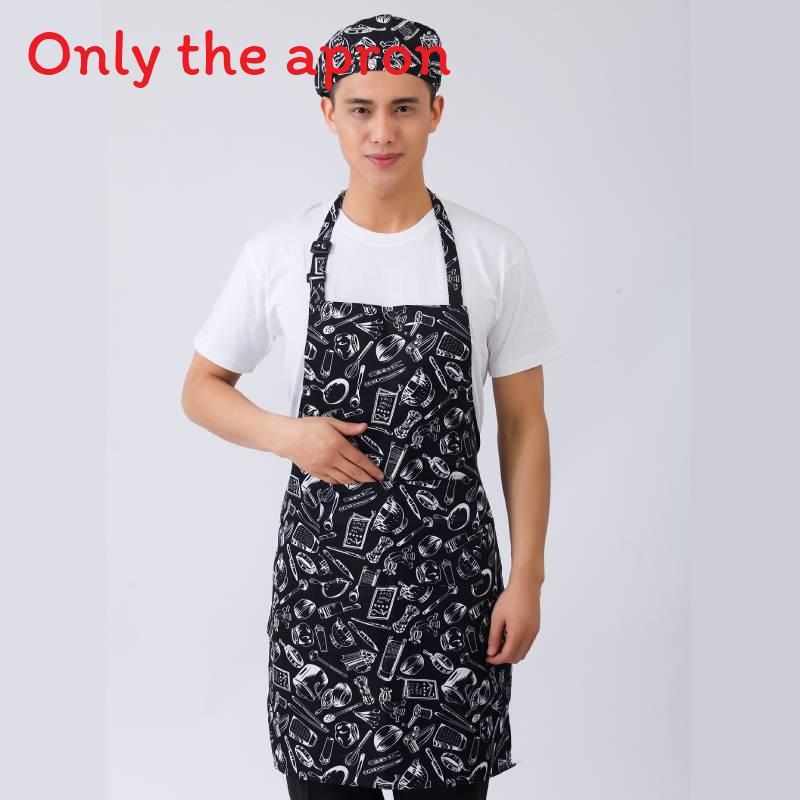 Striped And Peppers Print Sleeveless Apron For Restaurant Chefs And Waitstaff