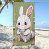 Cartoon Carrot Bunny Beach Towel Patterned Sunscreen And Windproof Suitable For Swimming Pool Camping Travel Blanket