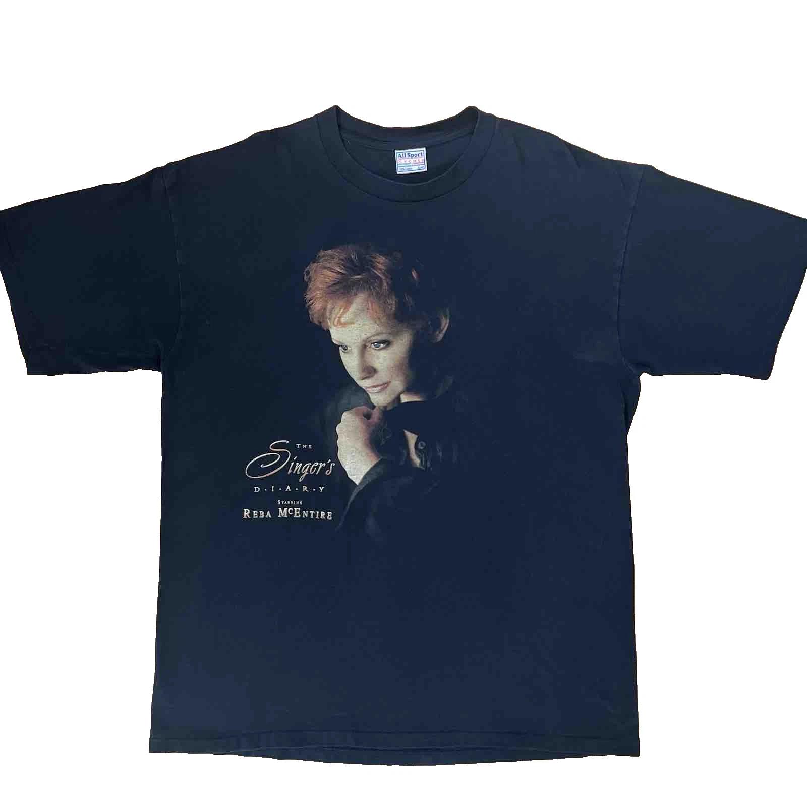 Vintage Reba Mcentire Shirt XL Black 90s Singers Diary Country Music Cowboy Art S