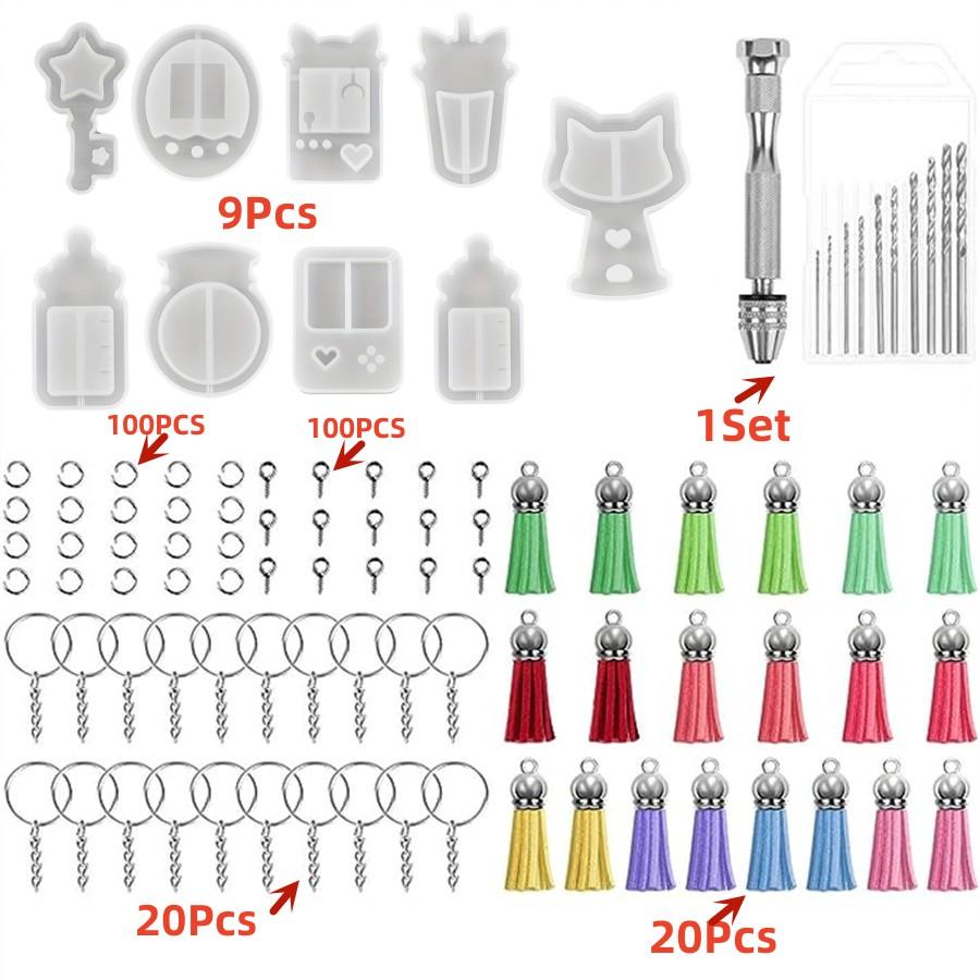 Silikonharzformen für Tier-Eiscreme-Spielkonsolen Epoxidharzformen für Schlüsselanhänger Harzschmuckformen für Harzguss von Schlüsselanhängern Quasten