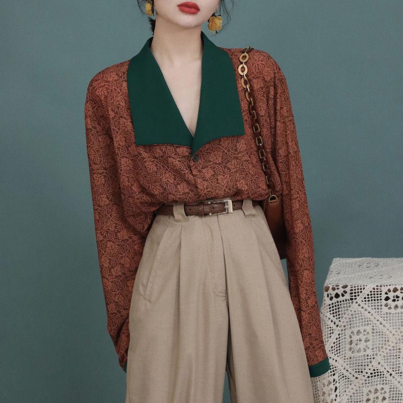 Chemisier Vintage Harajuku pour femmes, chemises élégantes, chemises surdimensionnées, Style coréen, hauts à manches longues, vêtements rétro, mode printemps