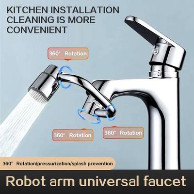 Arejador de Torneira Giratório Extensor de Torneira Giratório Extensor de Torneira em Forma de U para Pia de Banheiro 2 Modos de Jato Roscas para Cozinha