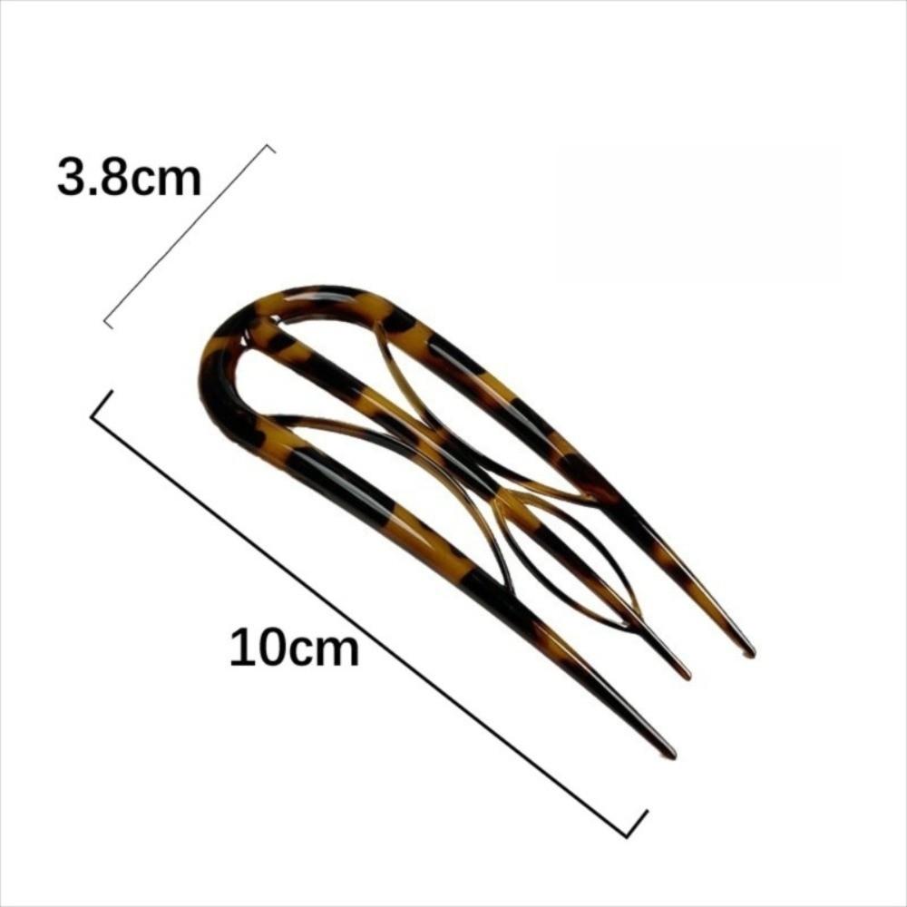 Acetate Hair Clip Multi-pronged Hair Fork New U-shaped Hair Stick  Hair Accessories