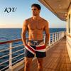 Breathable Lightweight Summer Shorts Men Hairy Butt Shorts, Funny Booty Print Beach Realistic Comfortable Elastic Waist Swim 3D Briefs Patriotic