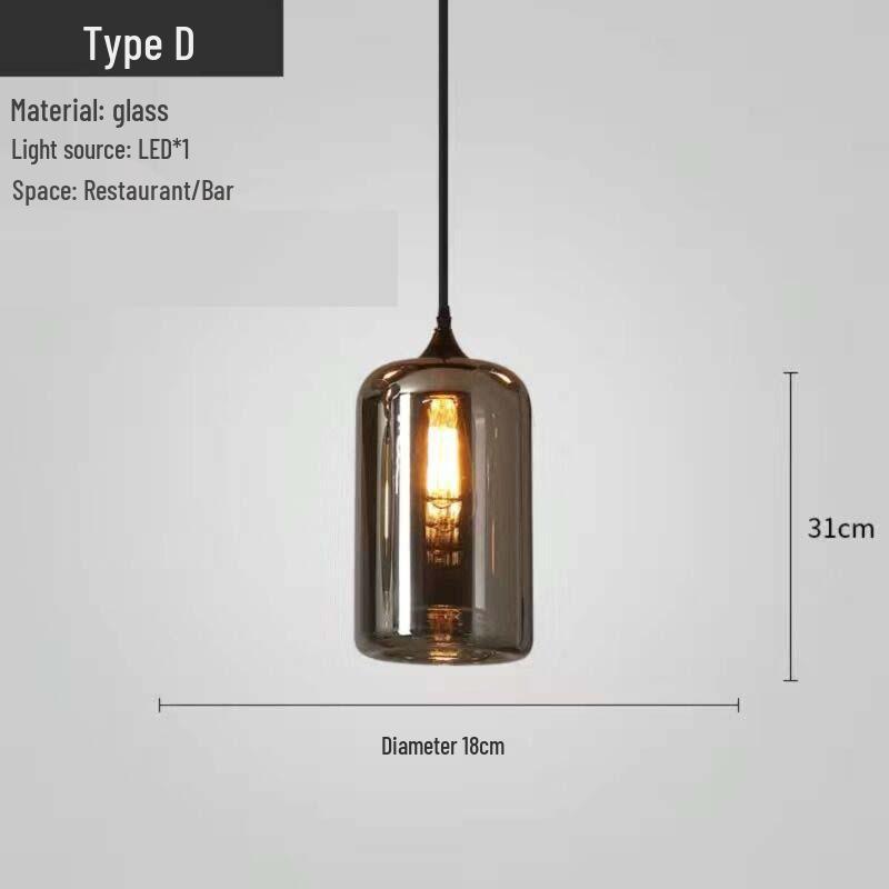Modern Multi-Head Glass Chandelier Pendant for Dining Room