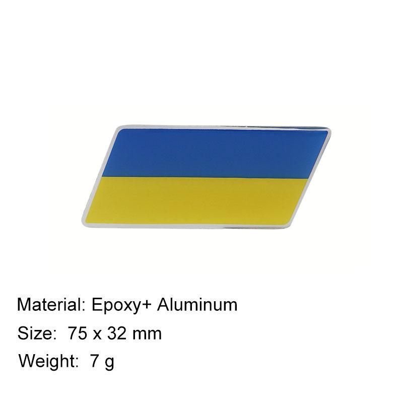 Premium Ukraine National Flag for Laptop Wall car Engine Hood Fender trunk Tail Rear Decal Emblem Badge Sticker