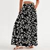 Women's Loose Casual Pants Bohemian Floral Print High Waistband Bag Flowing Pants