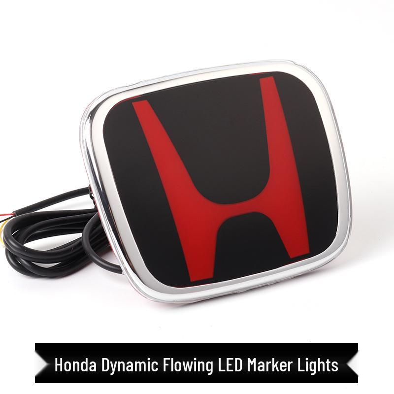 LED Luminous Red Car Emblem for Honda: Civic, Accord, Fit, Fengfan, CRV