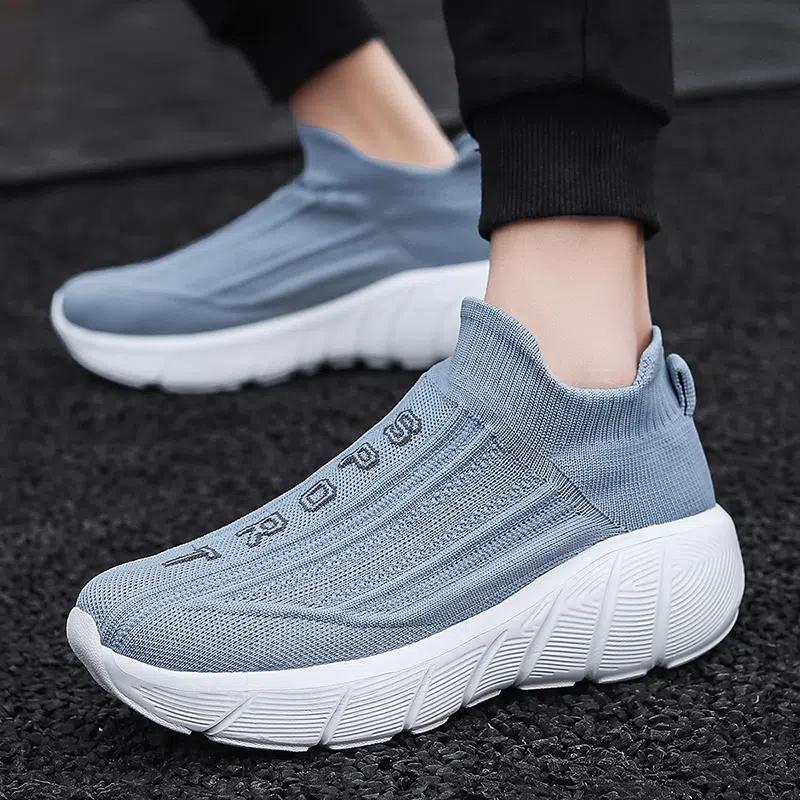 Original Men's Sneakers Breathable Socks Shoes Trainers for Men Women Slip-on Platform Casual Sneakers Men Blue