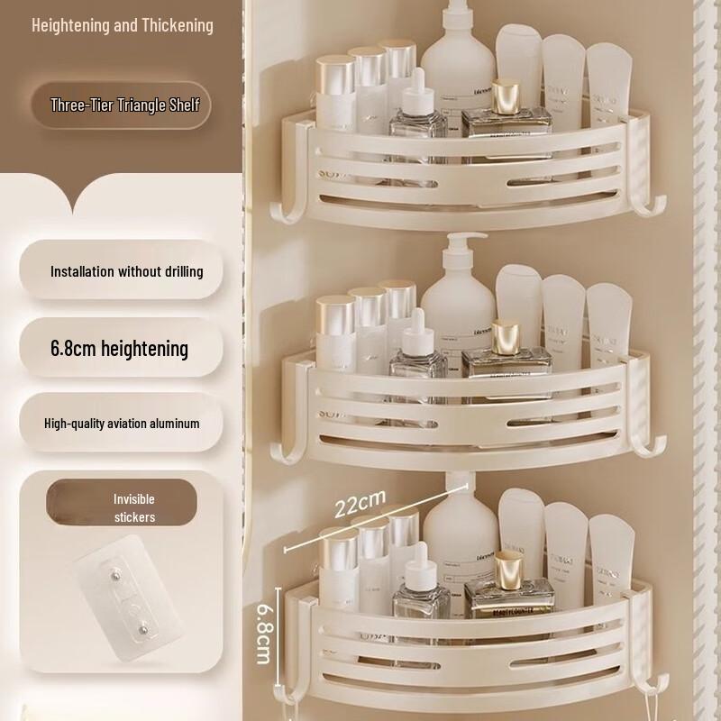 Miling Drill-Free Triangular Bathroom Shelf