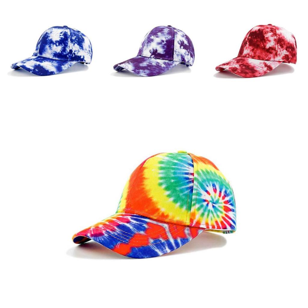 Trendy Tie-dye Baseball Cap For Summer Outdoor Activities And Sun Protection For Teens Characters Included)
