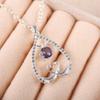 Iolite Gemstone 925 Sterling Silver Jewelry Zircon Pendant 1.27" Birthday Gift CZP-4-5