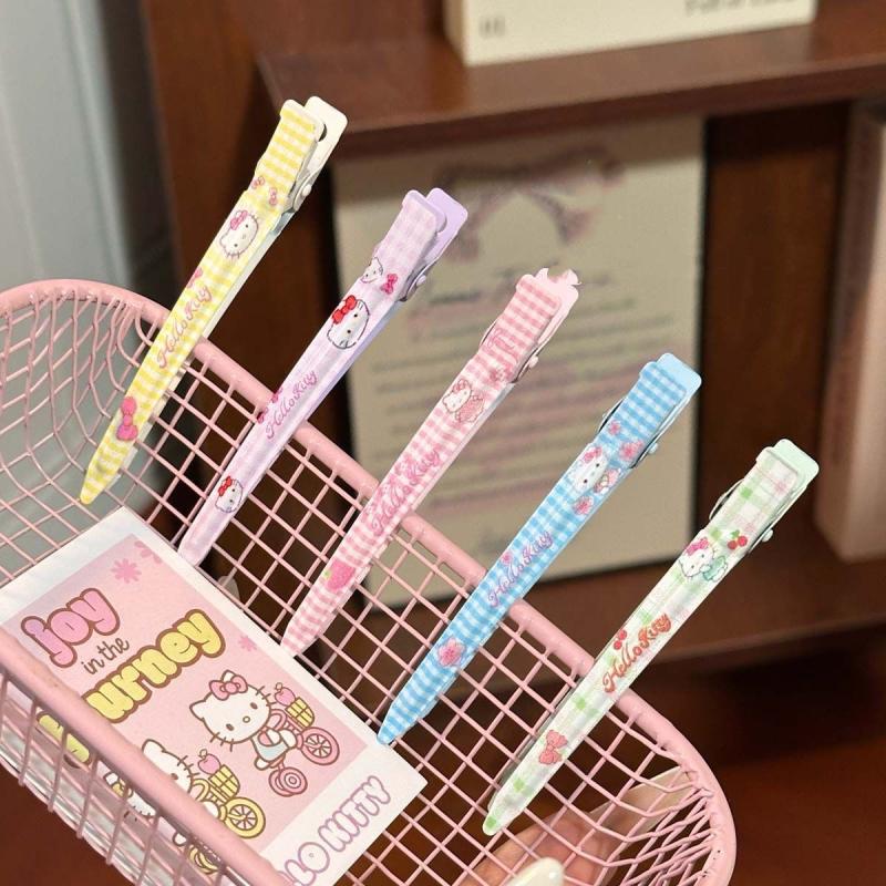 4/5 шт. Друкована шпилька для волосся «Кітті», позиціонуючий затискач, мультяшна шпилька-качка, трендова та універсальна декоративна шпилька для чубчика