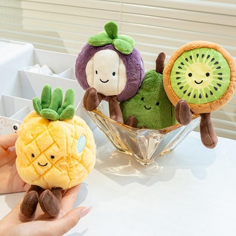 Orange Cute Pineapple Watermelon Durian Strawberry Cartoon Plush Pendant Doll