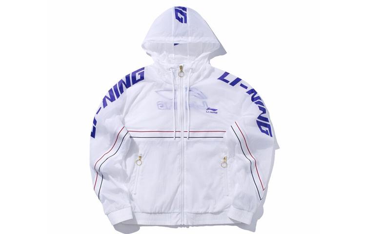 Li Ning Jackets Men s White Hooded Moderate Soft Shell AFDP125-3 XXL