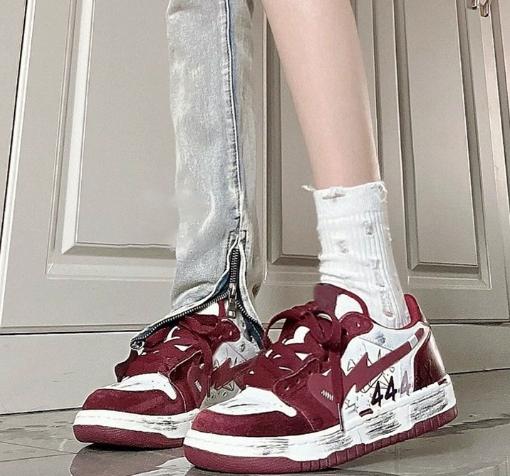 

Модные парные кроссовки, повседневные, в тренде инс, нишевый дизайн, туфли-мандаринки, повседневный день с дофаминовым сочетанием цветов 40