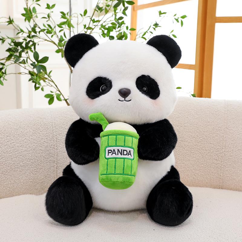 

Cute Milk Tea Panda Plush Toy Children s Comfort Pillow Claw Machine Doll Zoo Souvenir 24cm【0.2kg】