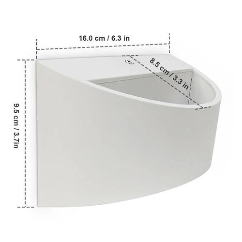 

Настенный светильник светодиодный алюминиевый настенный светильник 5 Вт наружный внутренний настенный светильник вверх вниз водонепроницаемый декоративный настенный светильник 6000K белый