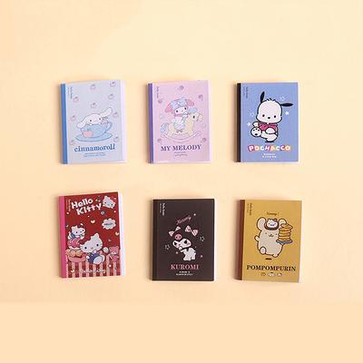 6Pcs 1/12 Dollhouse Mini Notebook Exercise Book Model Dollhouse Study Decoration Dolls House School Stationery Accessories