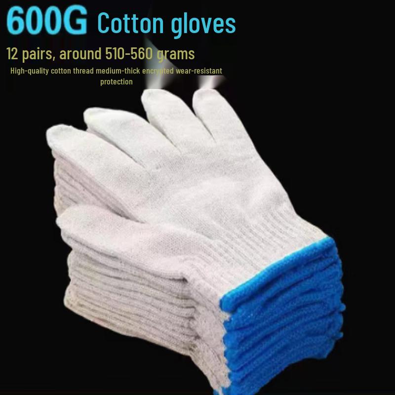 Golden Fox King Wear-Resistant Cotton Work Gloves