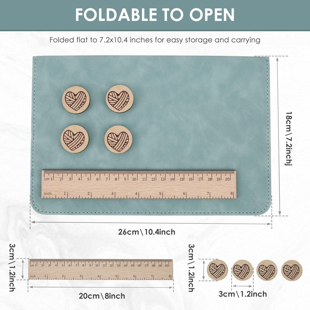 Häkel-Diagrammhalter Häkelmuster-Diagrammhalter Strickwerkzeug Zubehör Faltbar Tragbar Magnetische Strickmuster-Halter