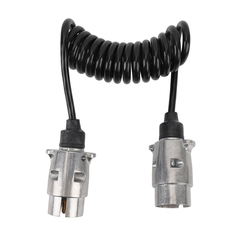 12V Trailer Adapter Wiring Plug 2m  Standard 7 Pin to 7 Pin Spring Wiring Adapter Connector Plug for RV Caravan Boat