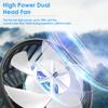 Car Fan for Backseat Dual-Head USB Powered Car Cooling Fans with 3 Speeds 360° Rotatable 5V Electric Car Seat Fan Powerful