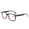 B24009 Unisex Square Reading Glasses with Fashionable Nail Design and Anti-slip Groove Temples