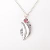 Natural Rhodolite Gemstone 925 Sterling Silver Jewelry Handmade Necklace Pendant PP-36-13