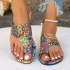 Fashion Summer Women Slippers Bohemian Flower Pattern Sandals Casual Flip Flops Fashion Big Size Slippers Home Slides Women sling shoes