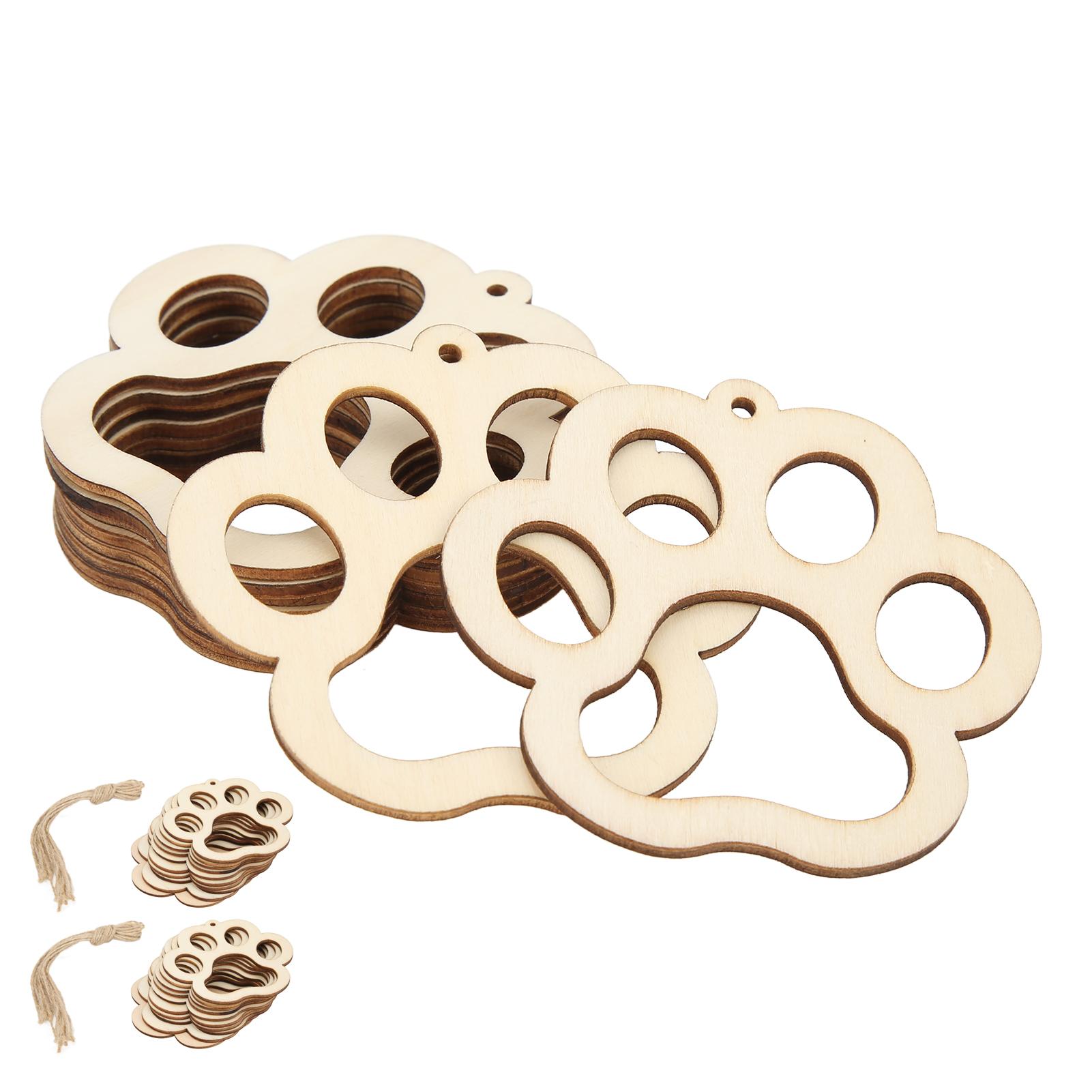 

DIY щепки полые следы медведя щепки DIY ручная работа деревянные поделки подвесные украшения