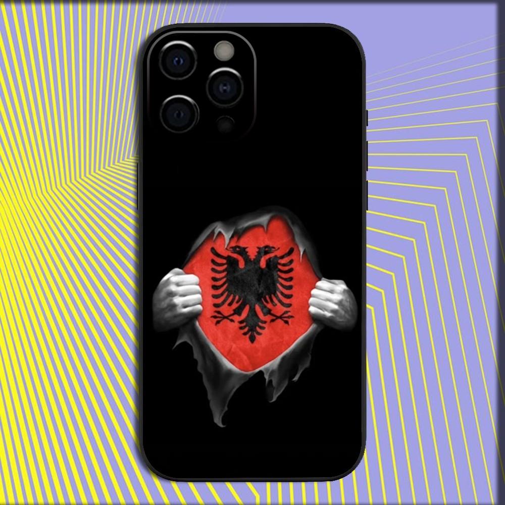 Funny Albania Albanians Flag Phone Case For iPhone 17 16 15 14 13 12 11 Pro Max Mini SE 7 8 Plus 17E Air Shockproof Soft Cover