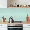 2Pcs Self-adhesive Kitchen Wallpaper Waterproof Oil-proof Bathroom Tile Stickers Thickened Solid Color Wall Decoration Sticker