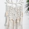 Beige Boho Wall Hanging Decor Cotton Thread Wall Pendant Exquisite Lotus Woven Tapestry  Bedroom