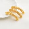 Gold-Plated Floral Pattern Chinese Style Bent Tube Bangle Bracelet Bead Cover DIY Accessories
